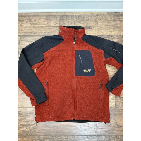 Mountain Hardware Jacket Mens L Schoeller Nano Sphere Red Soft Shell Fleece - Picture 4 of 8